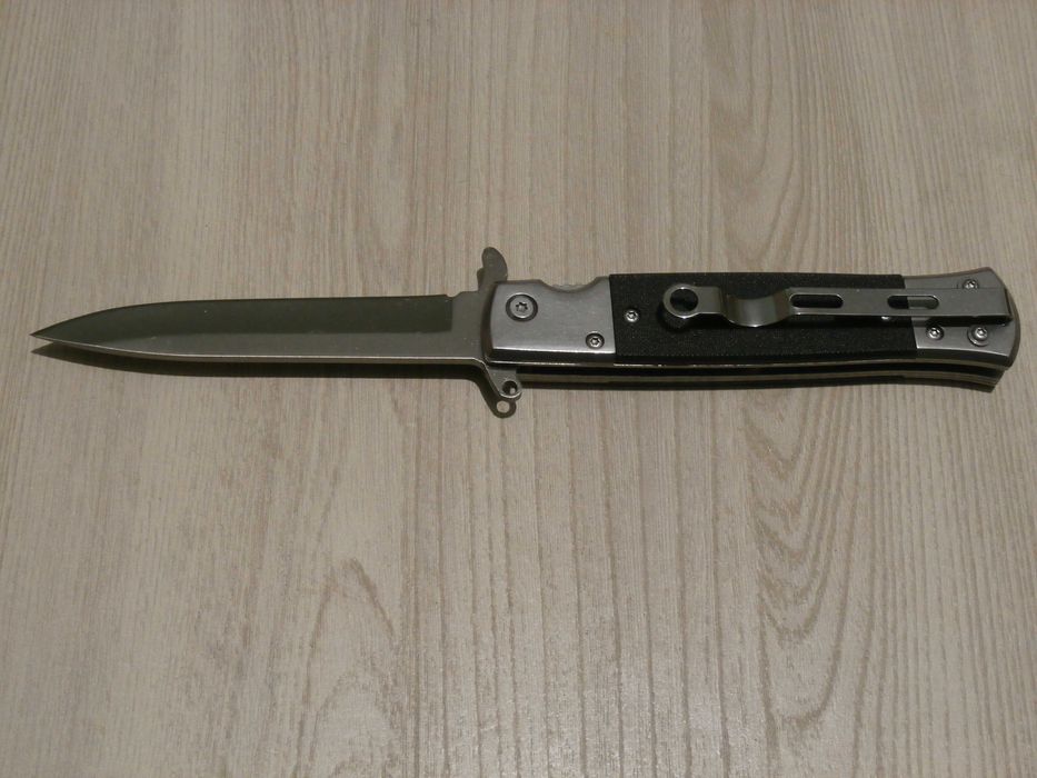 Ніж складний викидний Sog Flash Tanto Фліпер сатин Білий 21.5см,кліпса