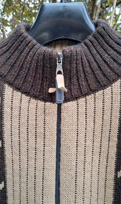 Sweter blezer kardigan na zamek z półgolfem