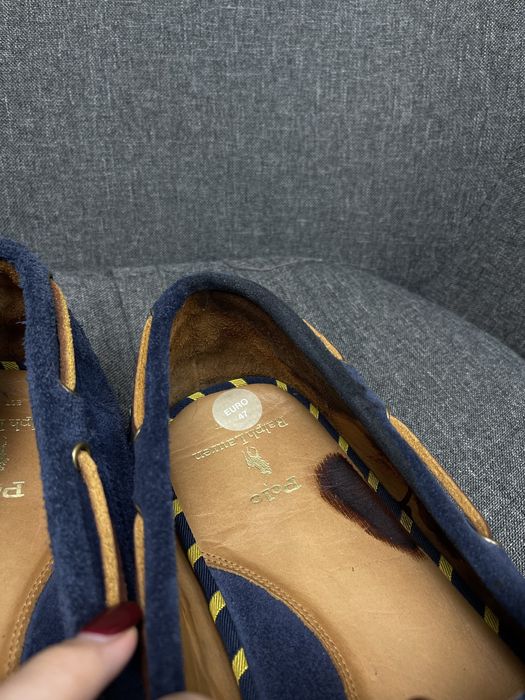 Оригінальні замшеві лофери polo ralph lauren  anders suede loafer