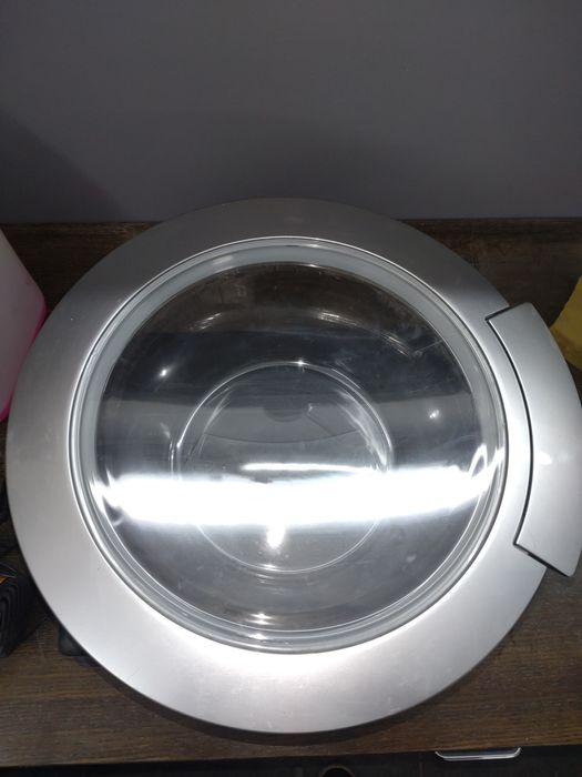 Drzwiczki pralki Siemens srebrne