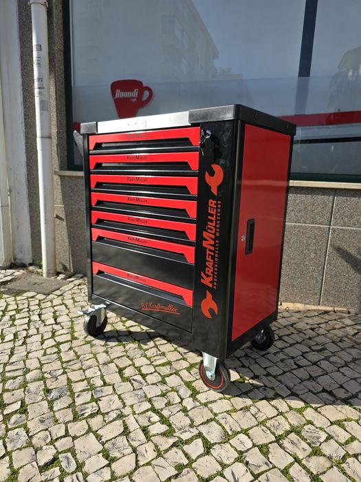 Carrinho de ferramentas 7 gavetas completas novo