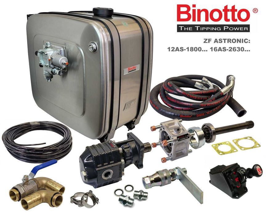 Układ hydrauliczny do wywrotu BINOTTO