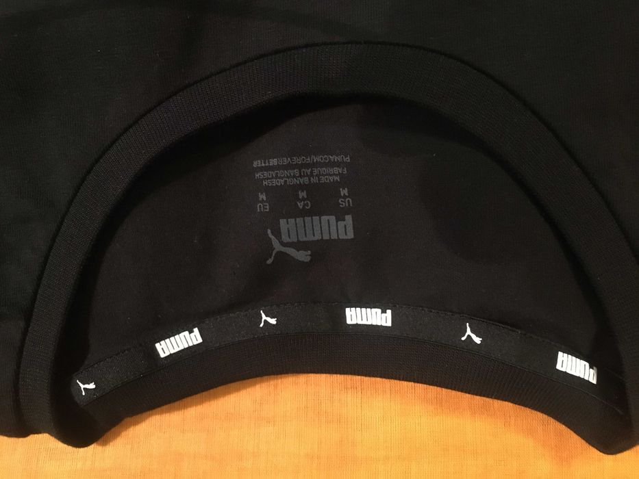 Puma Crop Top preta, manga curta, desporto