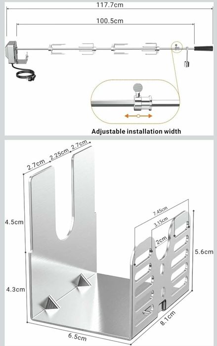 Rożno elektryczne  Onlyfire 100cm NOWE grill