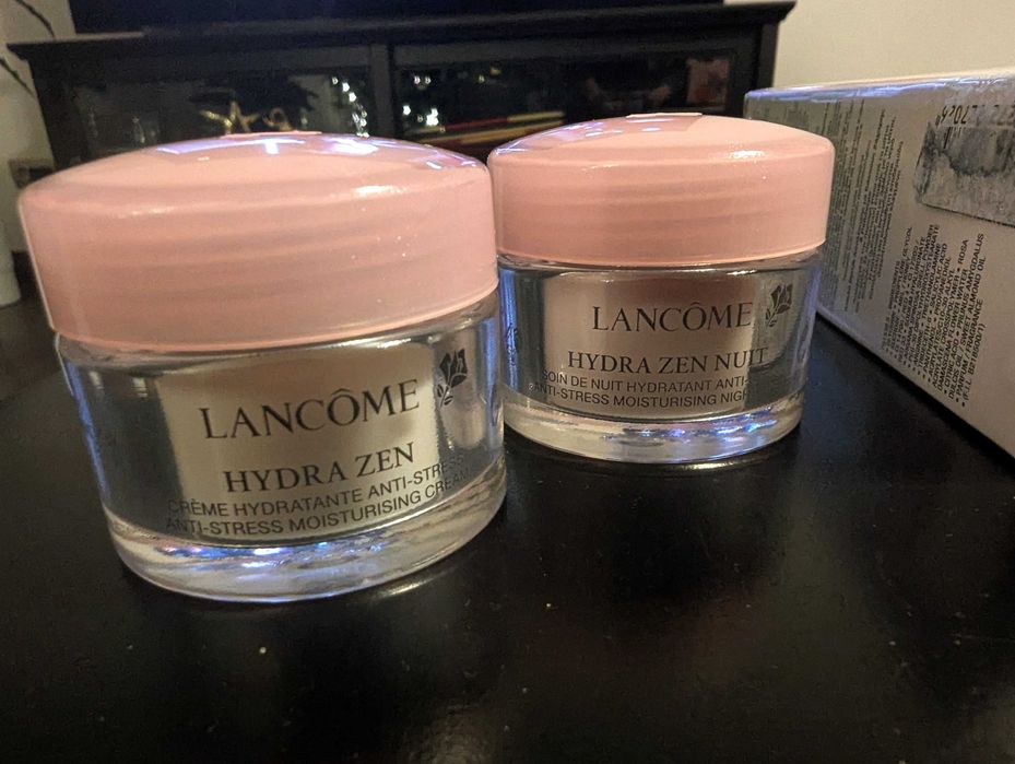 Lancome Hydra Zen 2 kremy x 15 ml + Rose sugar scrub 100ml + Genifique