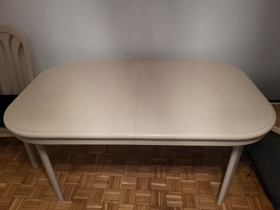 Duży rozkładany Stół drewniany + 6 krzeseł