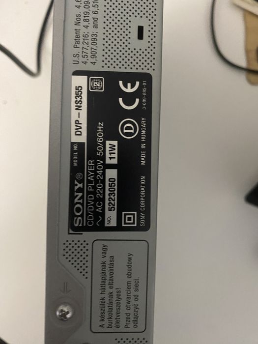 Sony dvp-ns355 dvd плеєр