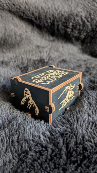 Деревянная Музыкальная шкатулка Star wars шарманка колыбельная мелодия