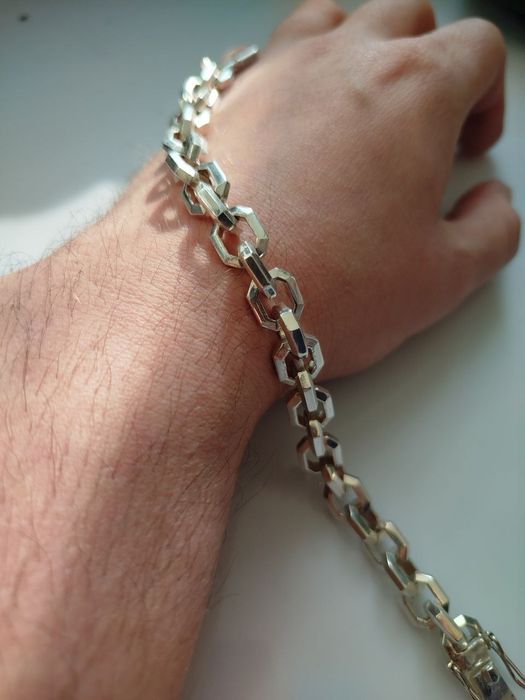 Срібний браслет 50г чоловічий мужской серебряный браслет 925 серебро