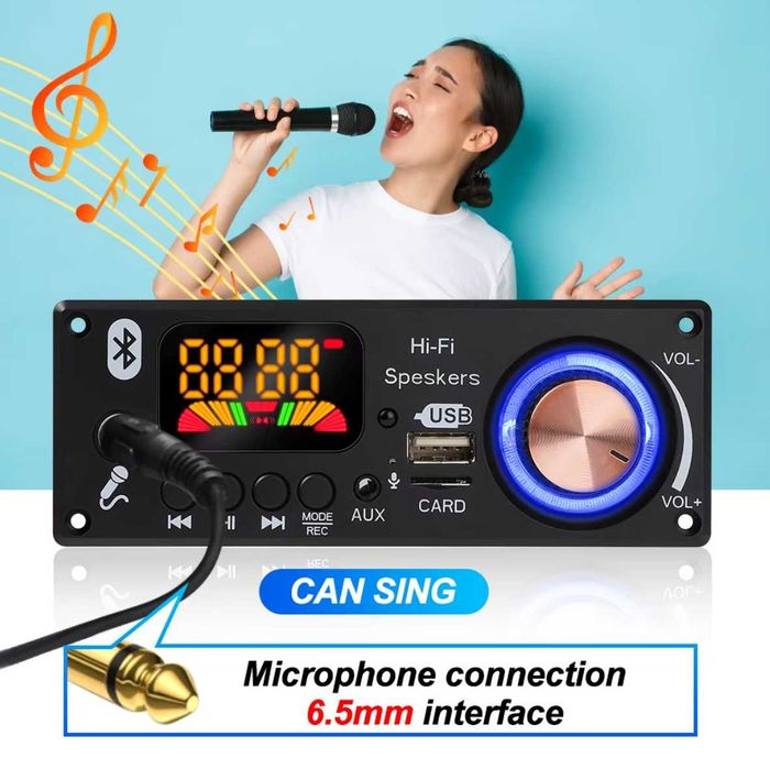 2*80W 160W з підсилювачем! Bluetooth 5.1 MP3 модуль декодер