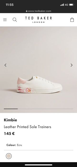 Sapatilhas brancas Ted Baker, NOVAS, nunca usadas. Tamanho 37