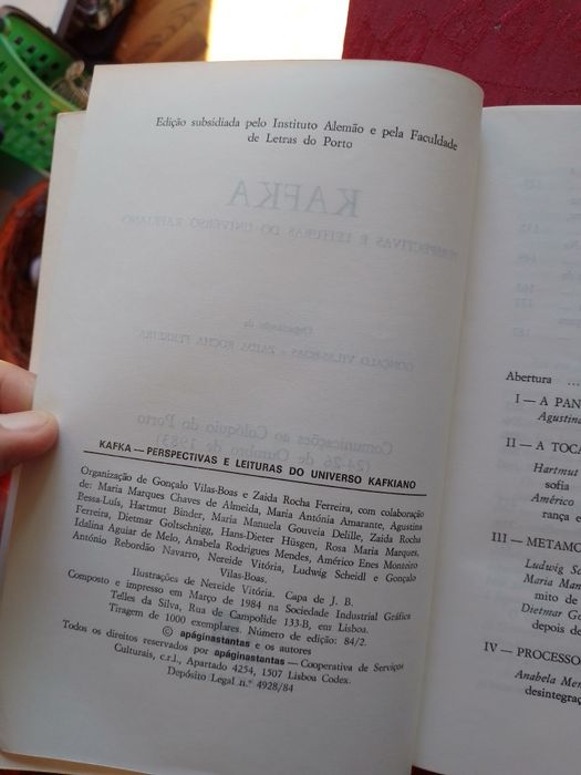 Kafka Perspectivas leituras universo Kafkiano-Vilas Boas/ Zaida Rocha Ferreira - 10E-Os Leopardos de Kafka - Moacyr   Sicliar - 1 edição - 8E Desde 3E