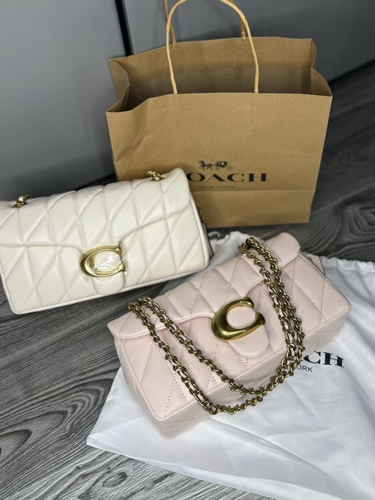 Сумка жіноча світла коач coach кроссбоди