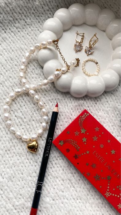 Подарунок дівчині .Чокери й намиста з натуральних перлин.Ручна робота