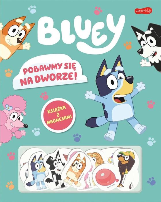 Pobawmy się na dworze! Bluey. Książka z magnesami Harperkids praca