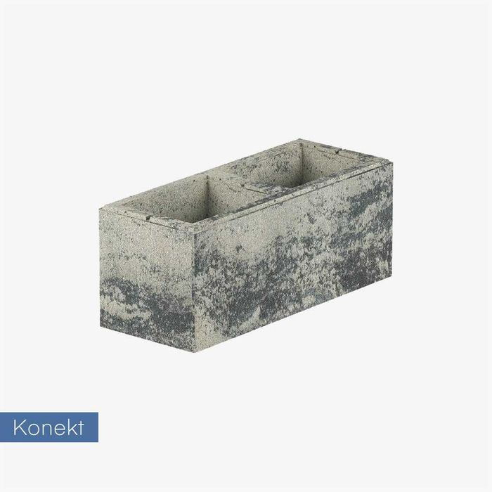 Ogrodzenie systemowe Konekt Boka Solv szary 50x20x20 bloczek na mur