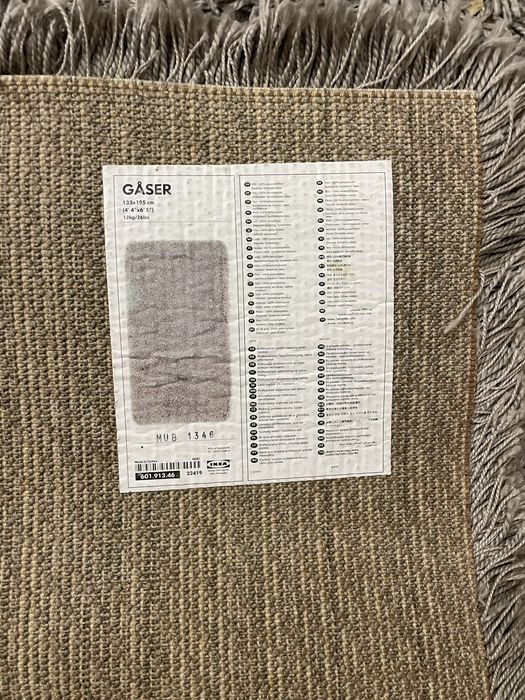 Carpete cinza 133 x195 usada