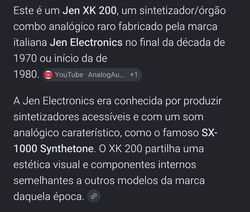 Sintetizador dos anos 80, JEN   XK 200