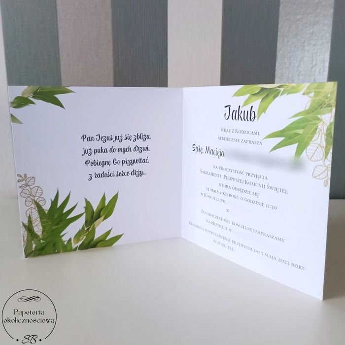 Zaproszenie na I Komunię Świętą