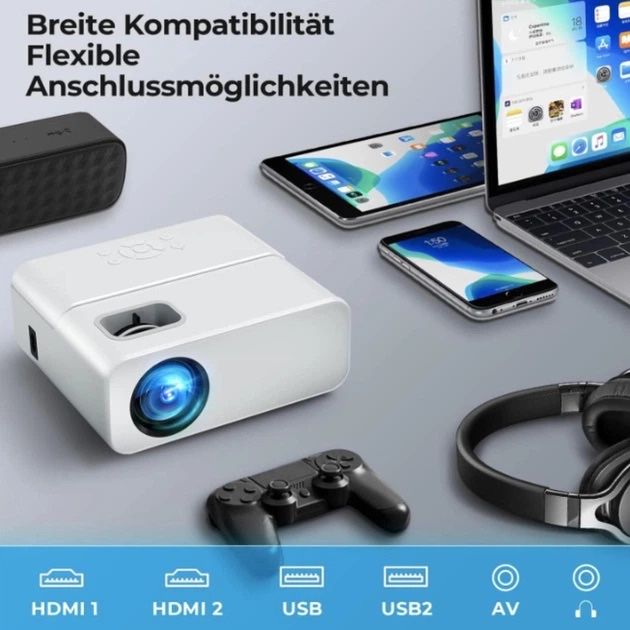 Мультимедійний проєктор Movie Projector C12 Full HD 1080P Wi-Fi Bluetooth
