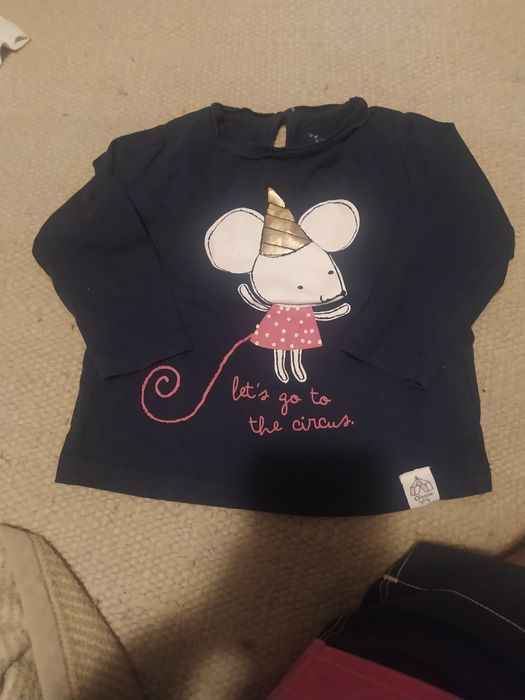 Sweater menina ratinha let's go to circus tamanho 9-12 meses ou 72-76 centímetros Zara Young