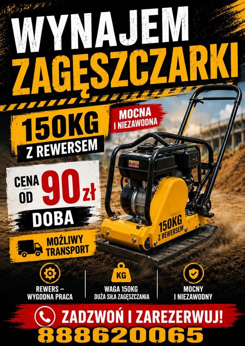 Wynajem zagęszczarki  160kg