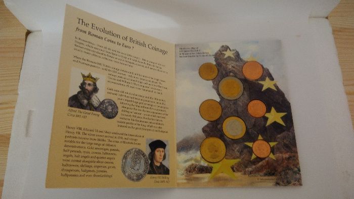 Moedas ensaio Euro Reino Unido 2002 - Dinamarca 2002