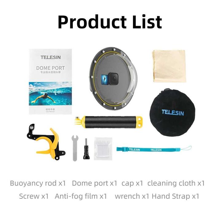 Obudowa do nurkowania do GoPro HERO 13/12/11/10/9 TELESIN