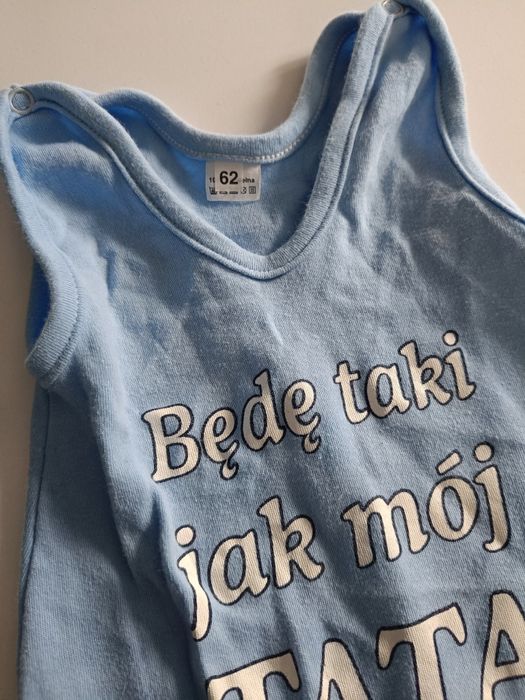 Body błękitne z napisem BĘDE JAK  MÓJ TATA  stan jak na zdjęciu