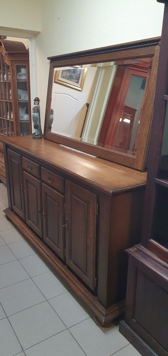 Dębowa komoda z lustrem