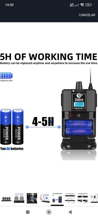 Sistema inears IEM para banda