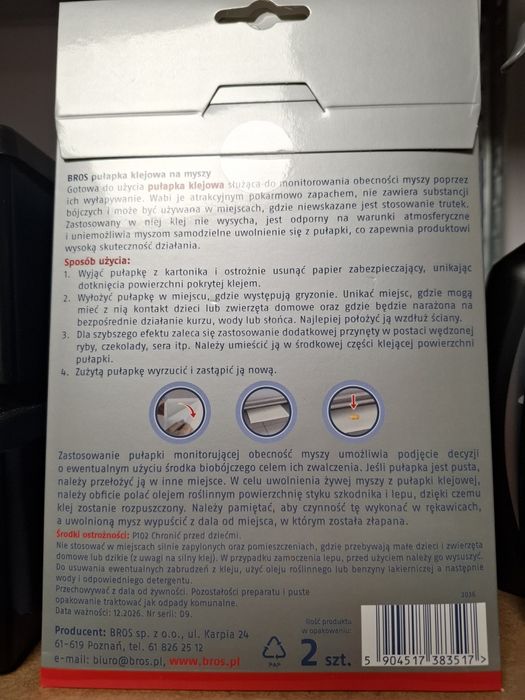 Lep przeciwko myszom Bros w opak 2szt