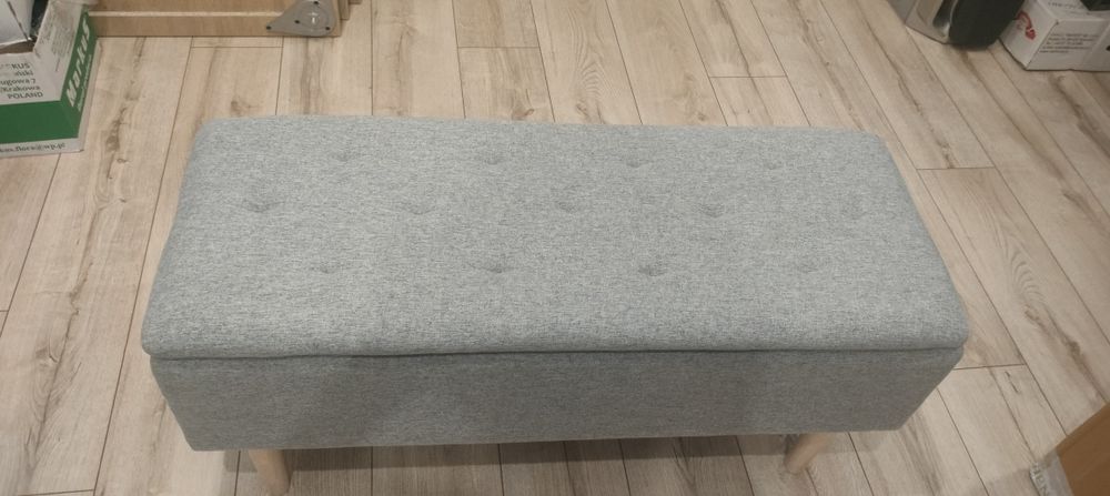 Ławka / pufa Jysk jasnoszara Badsted