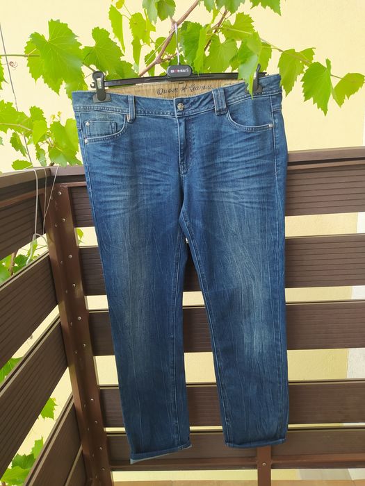 NOWE Jeansy damskie Tom Tailor 44 granatowe molita slim straight