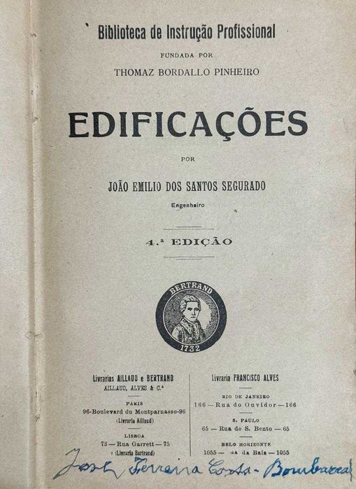 Livro Edificações - Biblioteca Industrial Profissional 1921