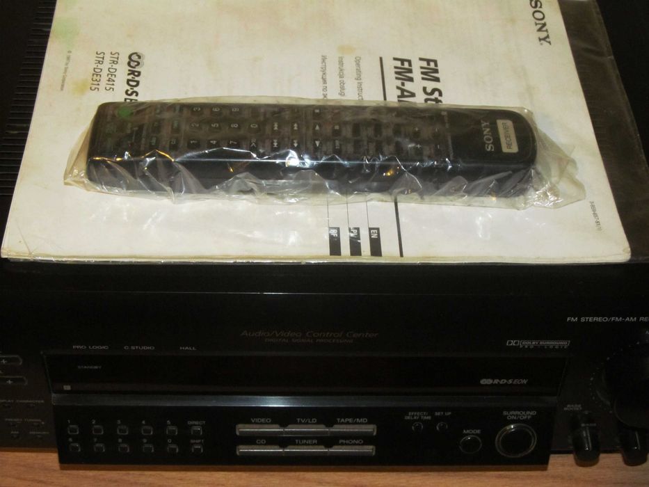 Ресивер SONY STR DE-415 / 5x100W / RDS / Bass Boost / Prologic.