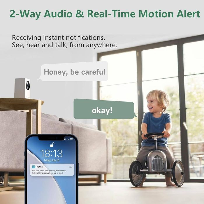 Внутрішня Wi-Fi-камера Virtavo, відеоняня, радіоняня 1080P (my-030)