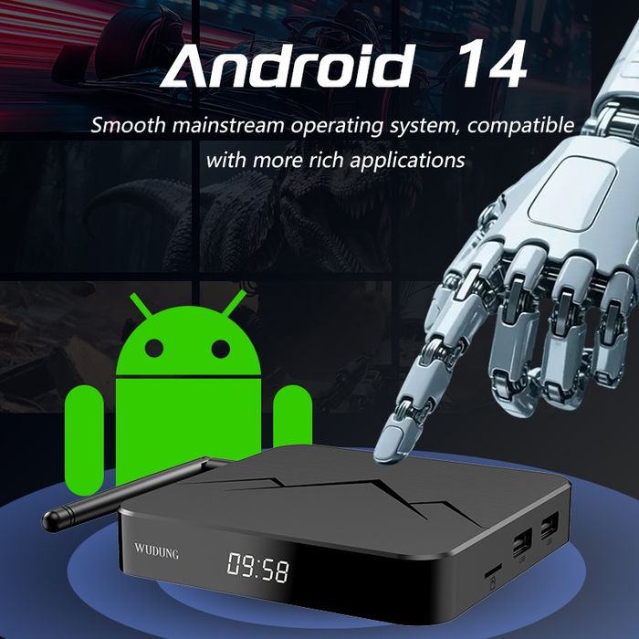 WUDUNG WD05 Android 14 Smart TV Box Amlogic S905Y5 4GB 32GB AV1
