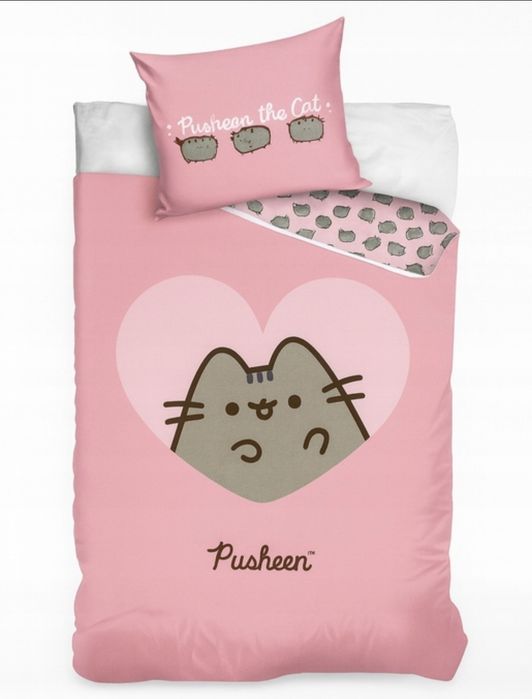 Bawełniany komplet pościeli dziecięcej Pusheen 160 x 200cm