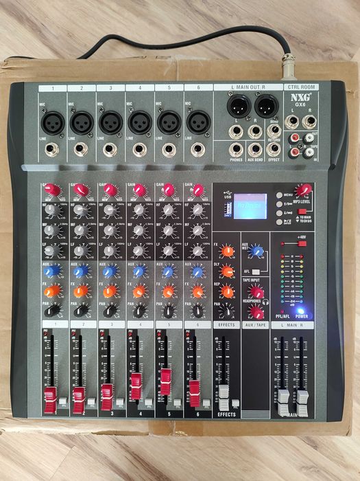 Mikser audio dla zespołu albo DJ 6 kanałów