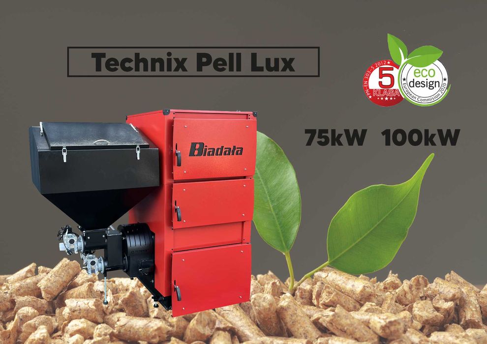 Kocioł Piec Pellet 75kW Z Podajnikiem Technix Pell Lux