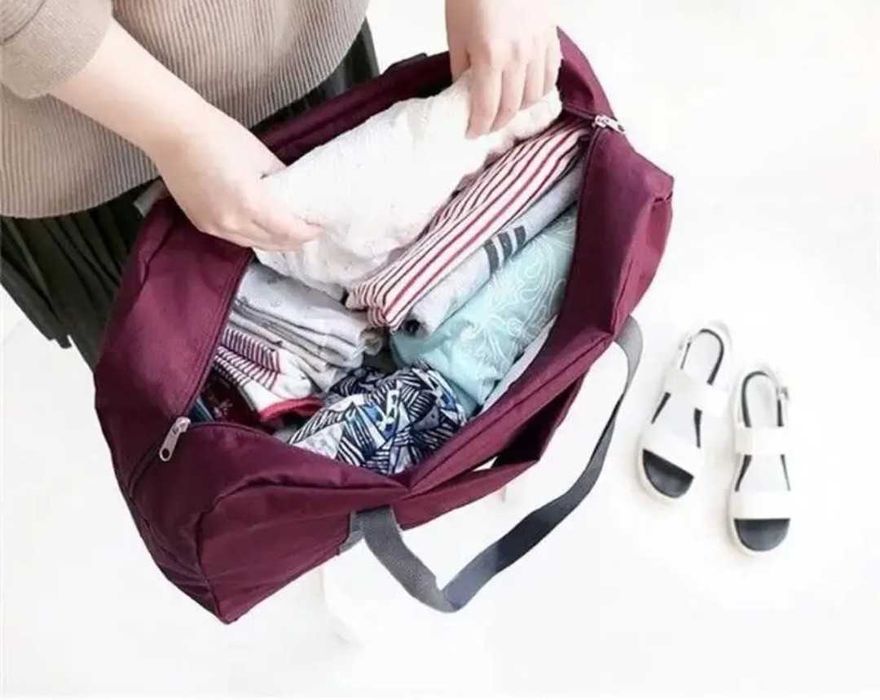 Składana Torba Podróżna na Jedno Ramię z Ekologicznego Materiału