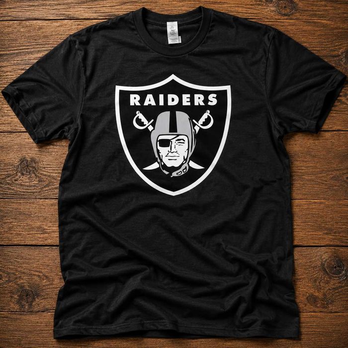 Gildan NFL Las Vegas Radiers Męski T-shirt Bawełna Logo Rozm. L