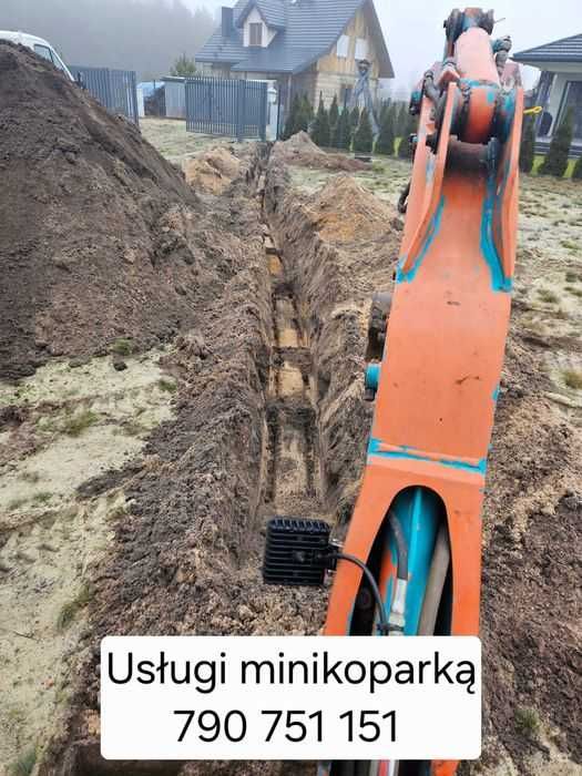 Usługi minikoparką,równanie terenu,glebogryzarka separacyjna,mulczer
