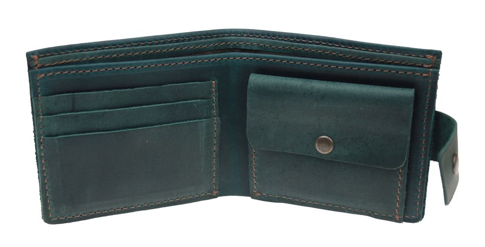 Гаманець чоловічий шкіряний маленький SULLIVAN gm2-6(8) зелений
