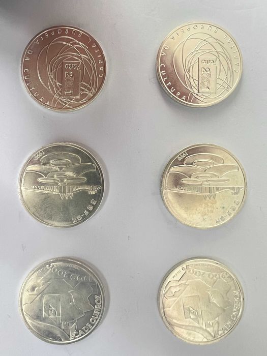 6 Moedas 500 escudos Prata