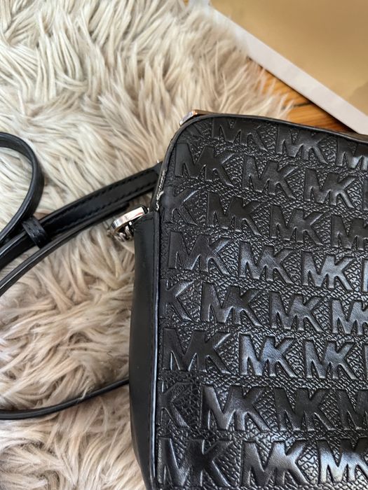 Michael Kors torebka czarna logowana jet set mała listonoszka