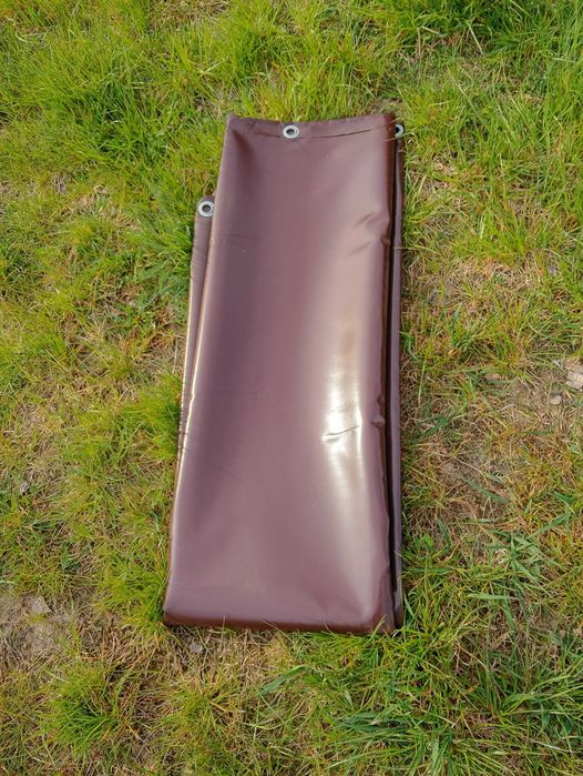 MOCNA PLANDEKA PCV Brązowa 650g/m² – 2 x 3,75 m (Stan Idealny!)
