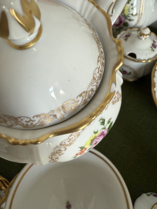 Porcelana złocona Reichenbach w stylu barokowym