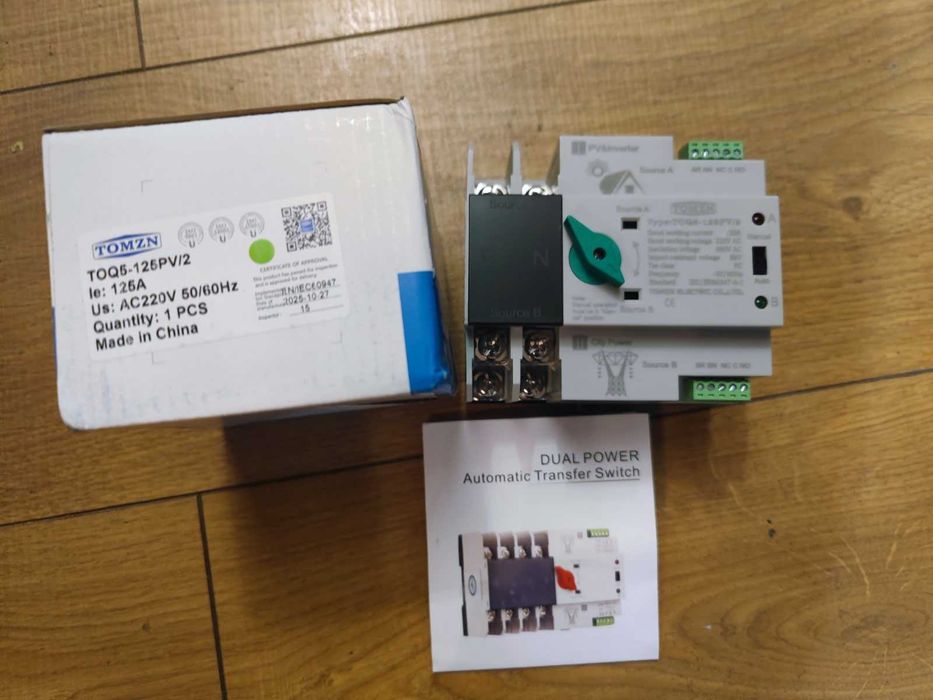 Новий АВР Tomzn TOQ5 2P 125A Вбудоване реле часу